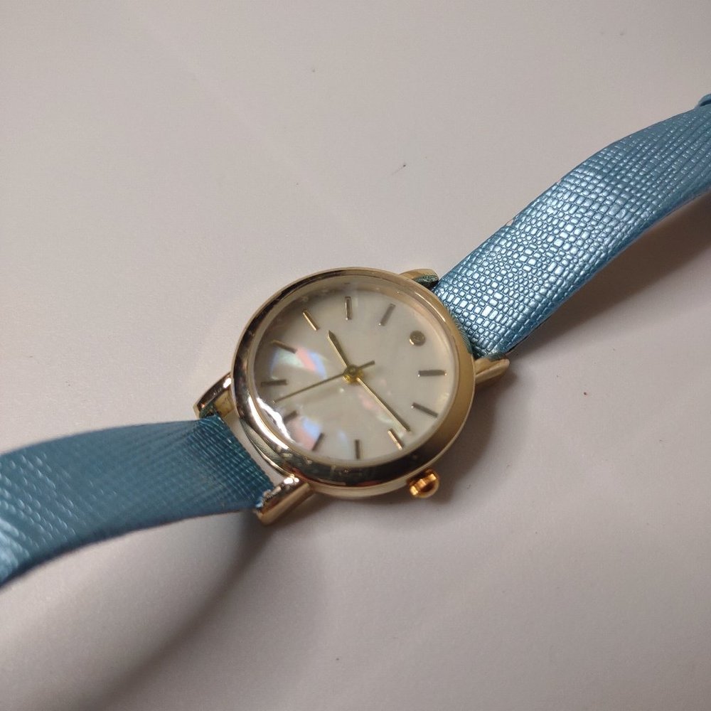 Cute Blue And Gold Tone Watch